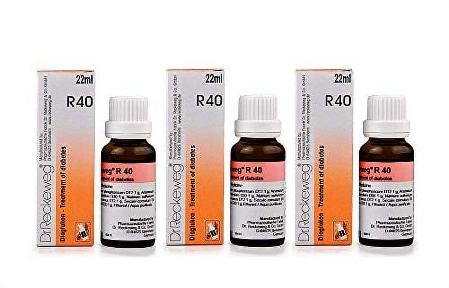Dr. Reckeweg R40 Diabetes Drop 22ml Each (Pack of 3)