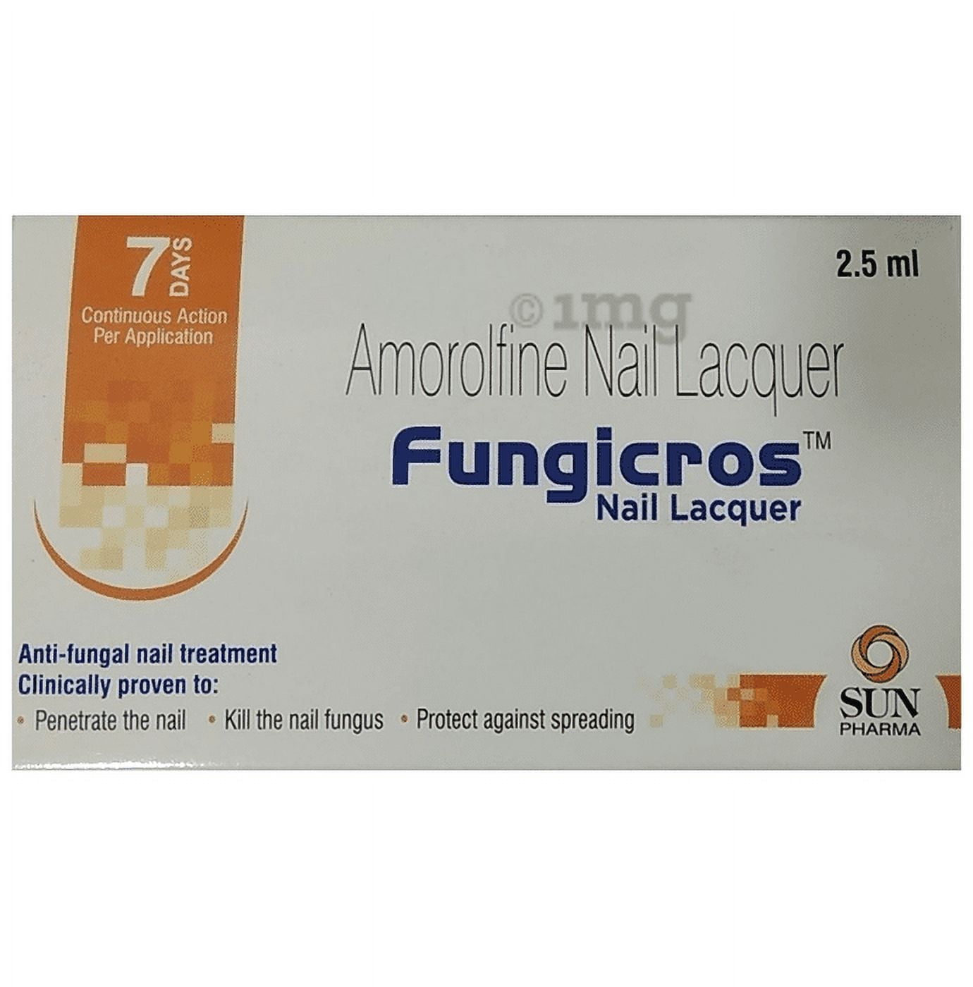 Amorolfine Fungicros Nail Lacquer 2.5 ML Anti-Fungal Nail Treatment