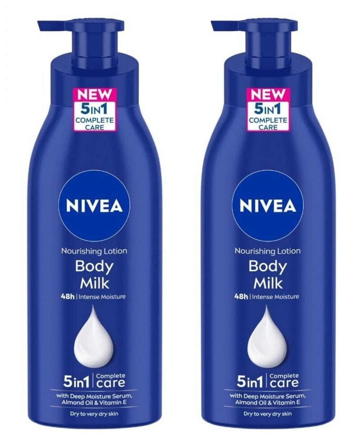 Nivea Nourishing Lotion Body Milk Richly Caring For Very Dry Skin, 400ml 2 Pack