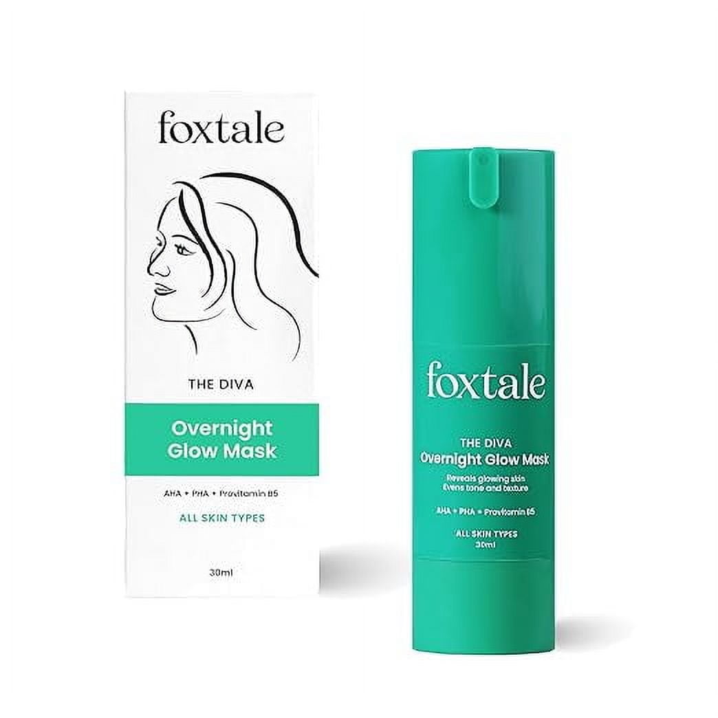 Foxtale Overnight Glow Mask, 4% Glycolic Acid, 3% Lactic Acid, 1% Mandelic Acid, 3% PHA |