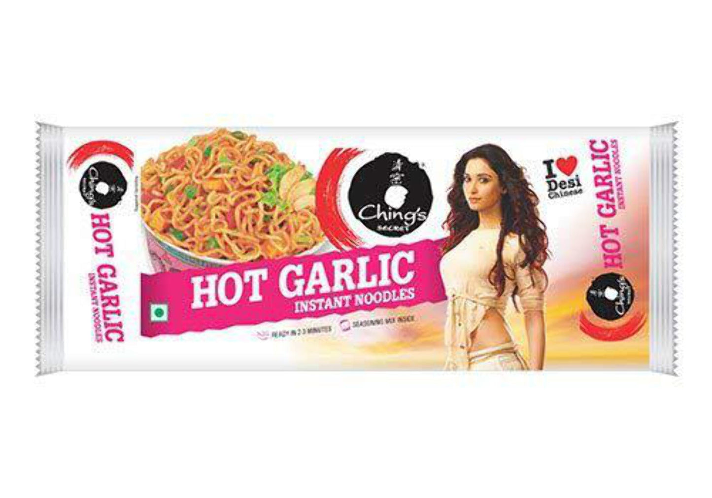 Ching's Secret, Hot Garlic Instant Noodles, 240 Grams(gm)
