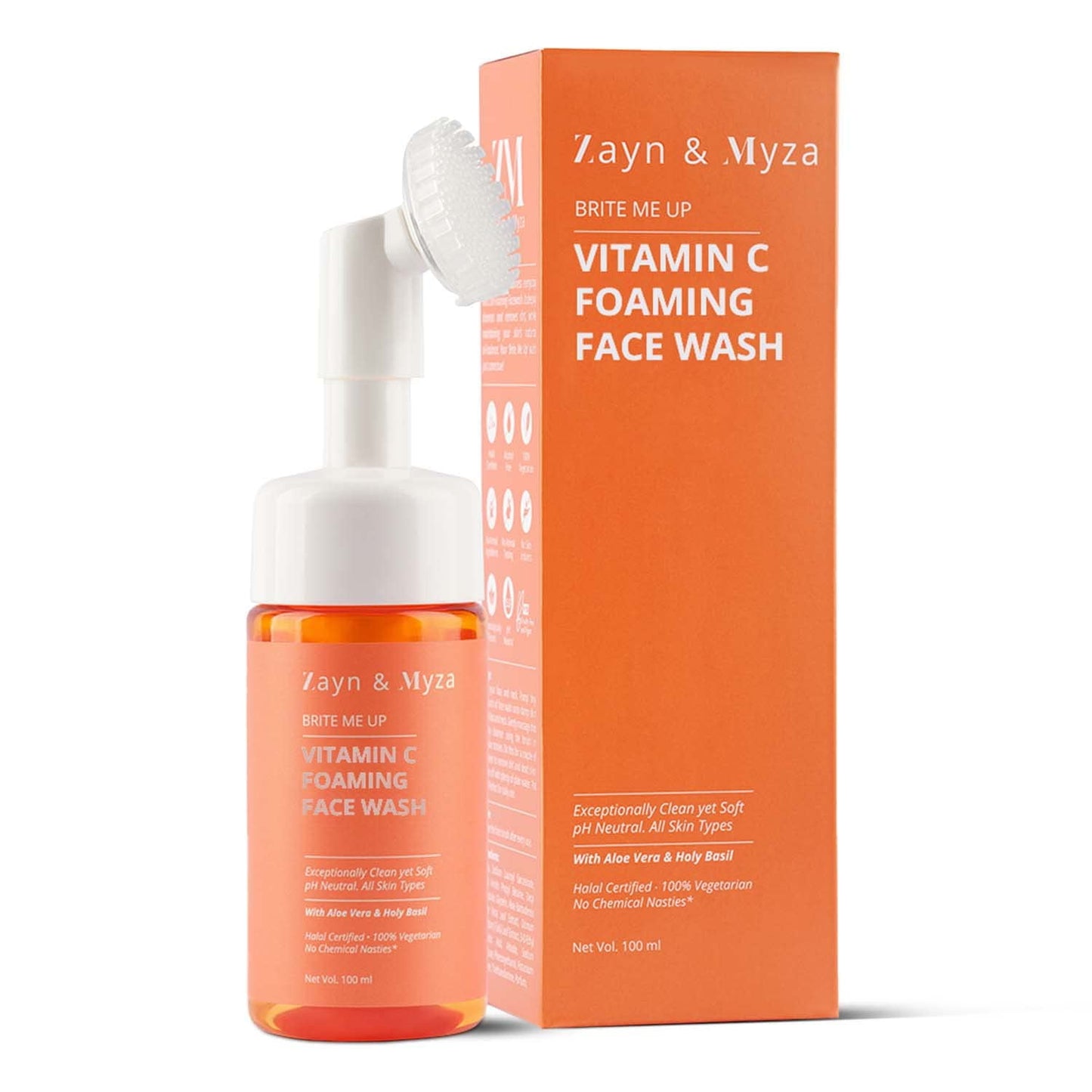 Zm Zayn & Myza Vitamin C Foaming FaceWash, Brightens Skin, All Skin Types - 100 Ml