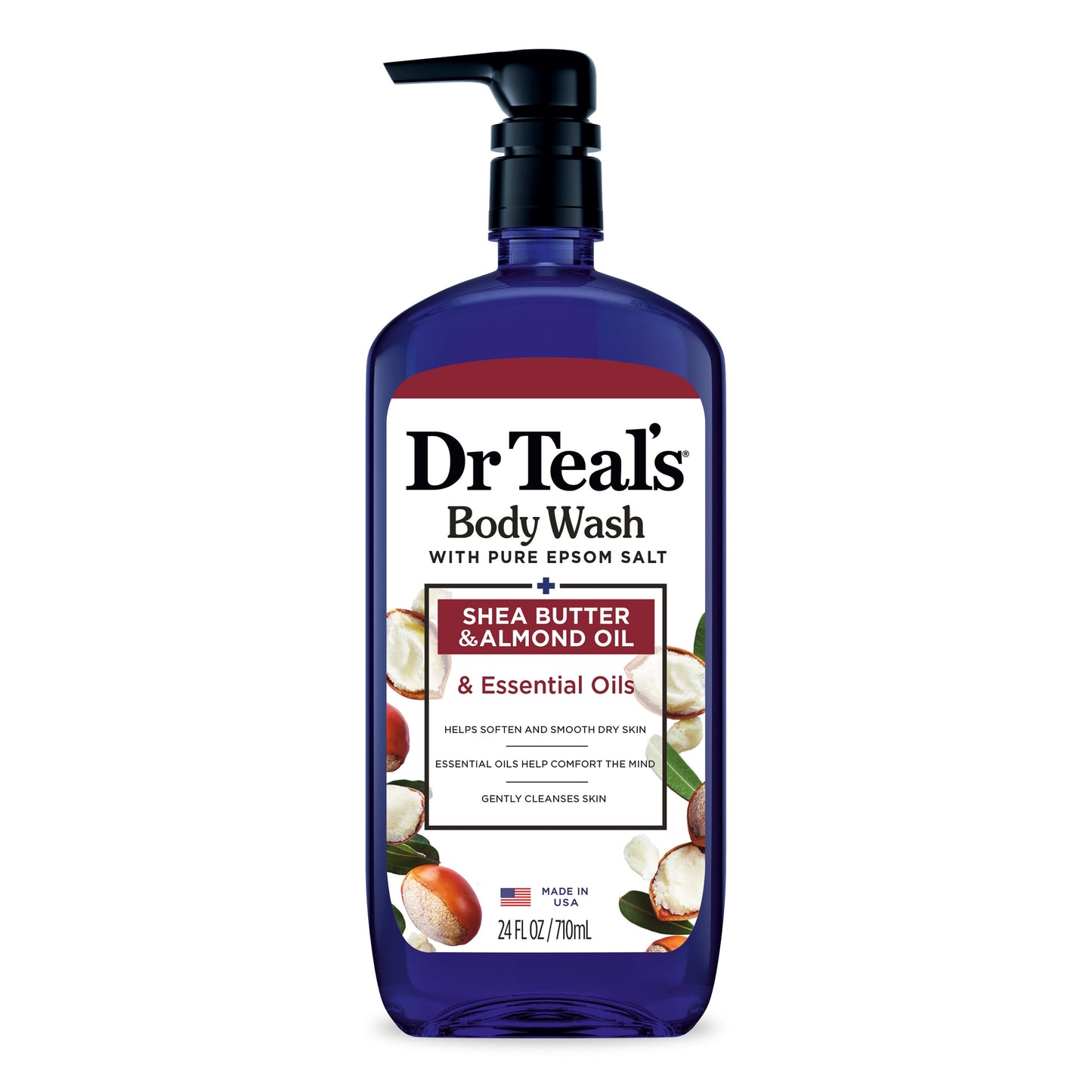 Dr Teal’s BodyWash with Pure Epsom Salt, Shea Butter & Almond, 24 fl oz