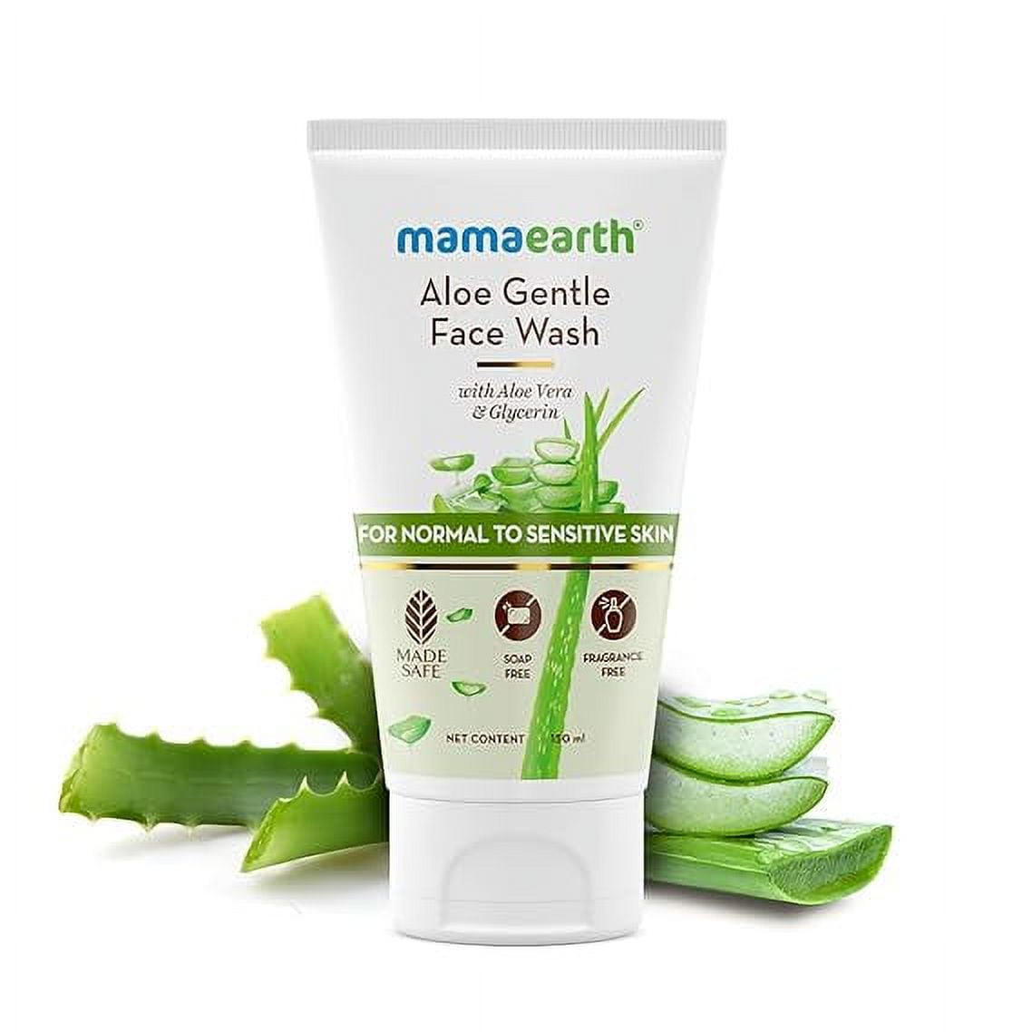 Mamaearth Aloe Gentle FaceWash with Aloe Vera & Glycerin for Sensitive Skin, Dry to Normal