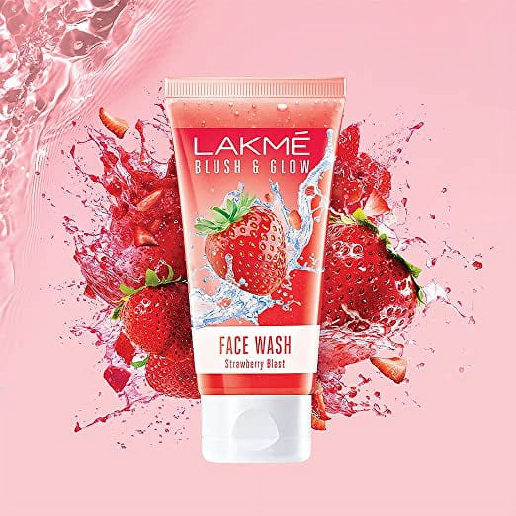 Lakmé Blush & Glow Strawberry Combo FaceWash With Fruit Extracts, 100 g