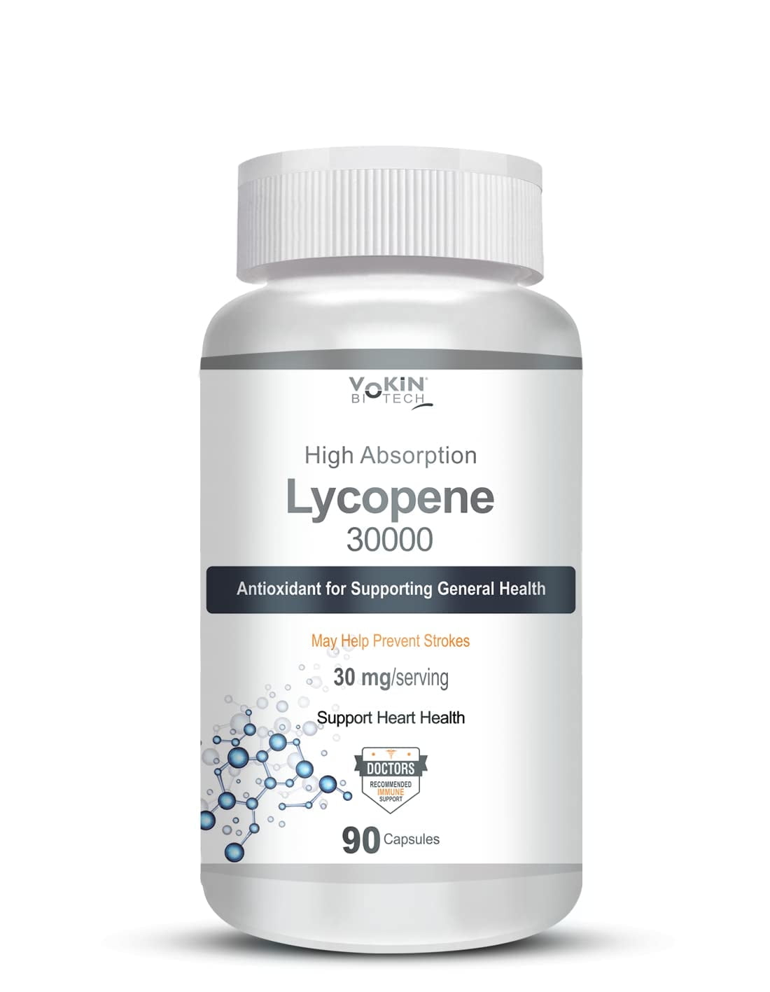 Vokin Biotech Lycopene 30mg, Support Heart health 90 Capsules