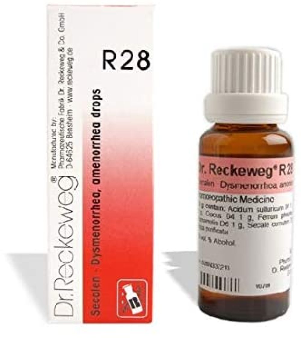Dr.Reckeweg Germany R28 Drops, Womens Relief from Irregular Bleeding, Dysmenorrhea, Amenor