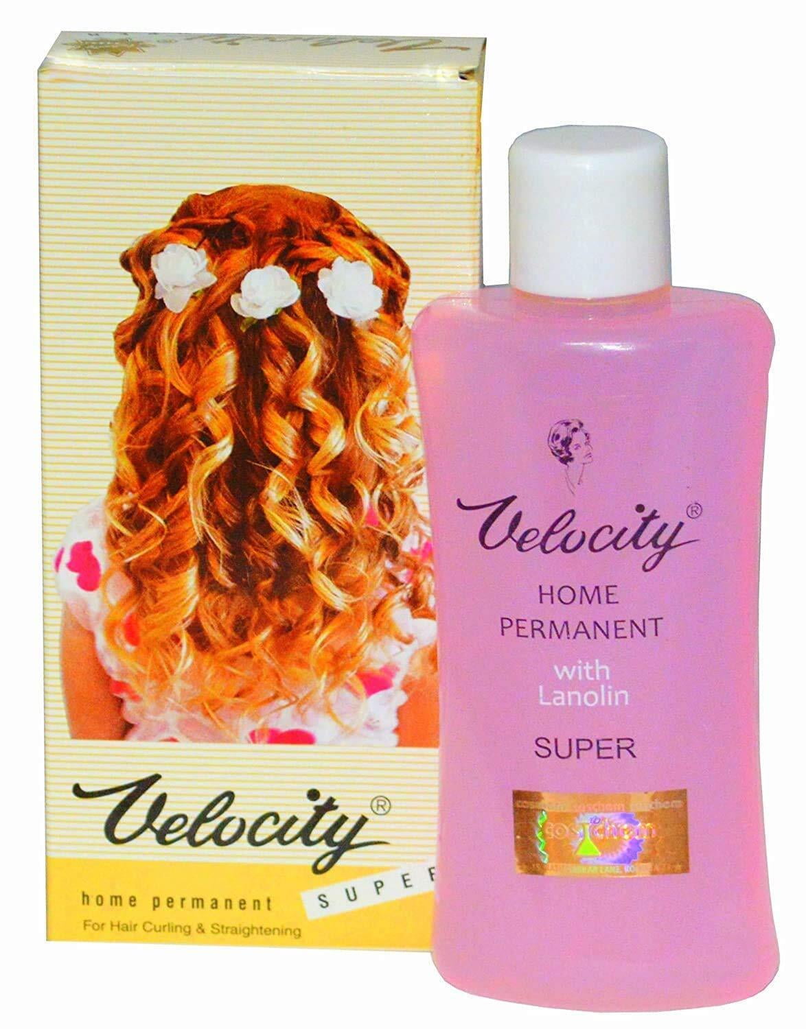 VELOCITY HOME PERMANENT - For Hair Curling and Sraightening Baby Pink 100ml