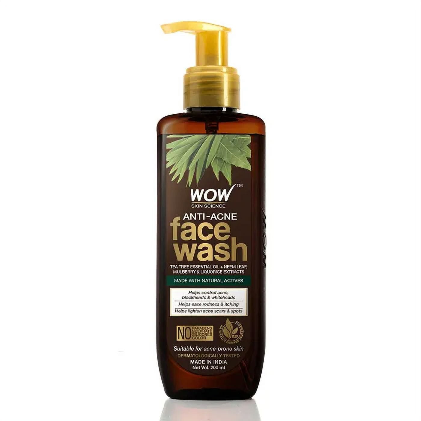 Wow Skin Science Anti Acne Neem & Tea Tree FaceWash 200ml