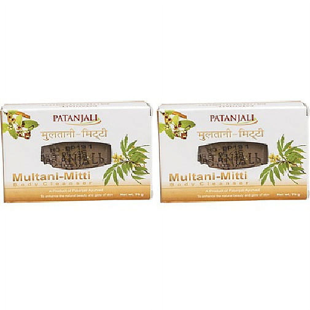 Pack Of 2 - Patanjali Multani Mitti Body Cleanser Soap Bar - 75 Gm (2.6 Oz)