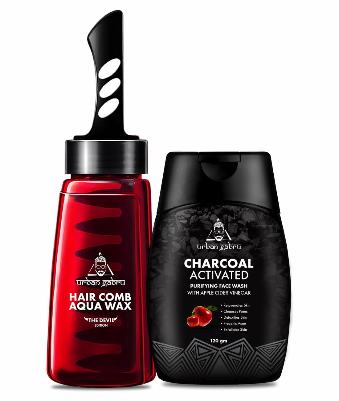 UrbanGabru Aqua Hair Wax | 2-in-1 Men Hair Styling Wax | Strong Hold Wet look & Shiny fini