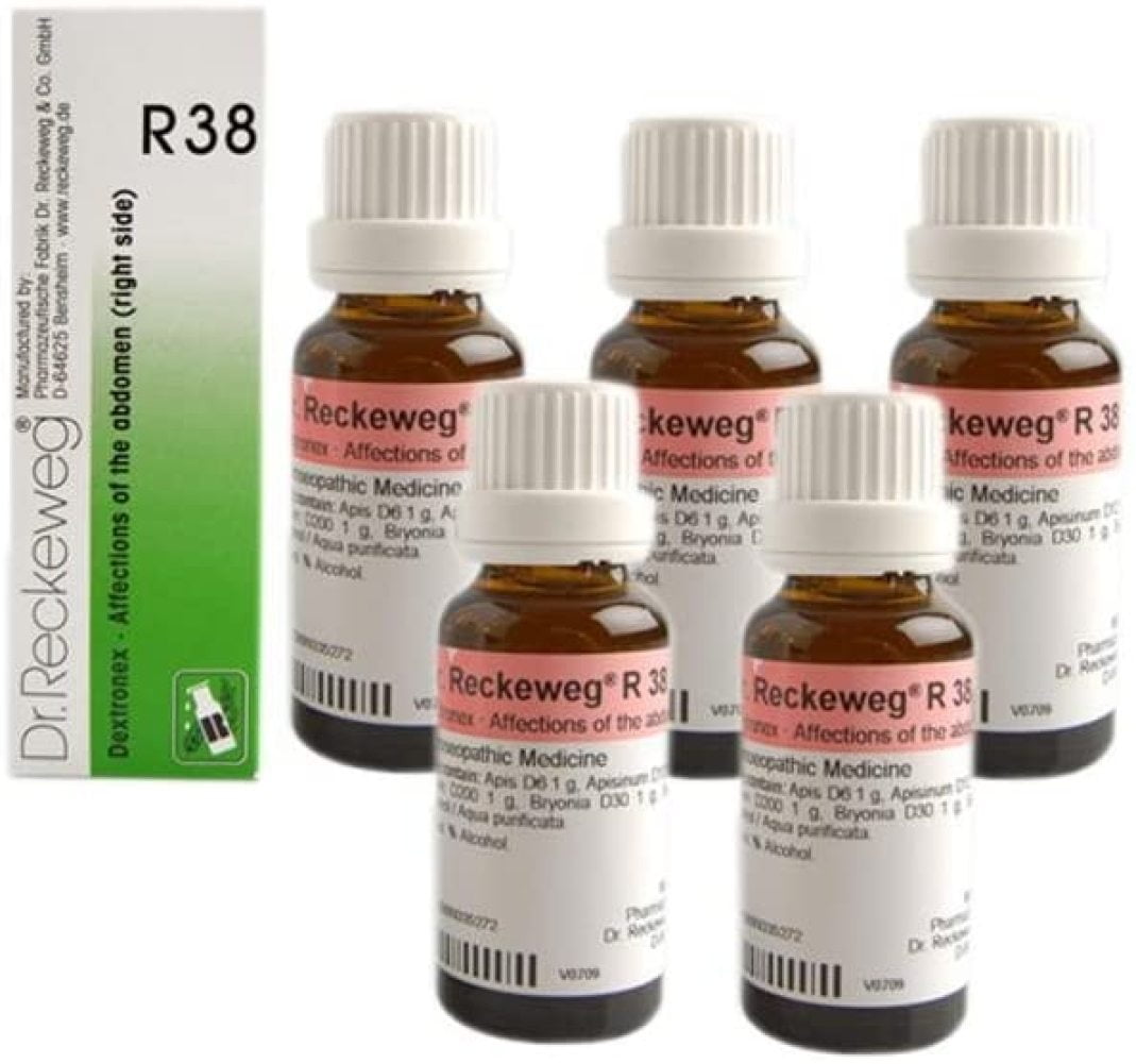 Dr.Reckeweg Germany R38 Affections of The Abdomen Right Side Biotherapeutic Agent in Affections of The Abdomen