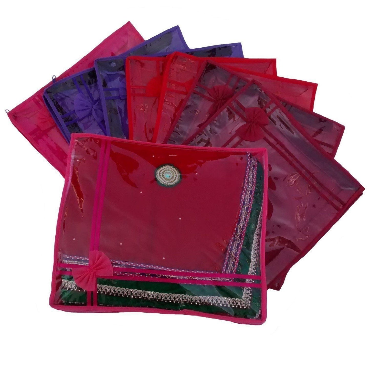 Kuber Industries Non Wooven Saree Cover Set of 8 Pcs