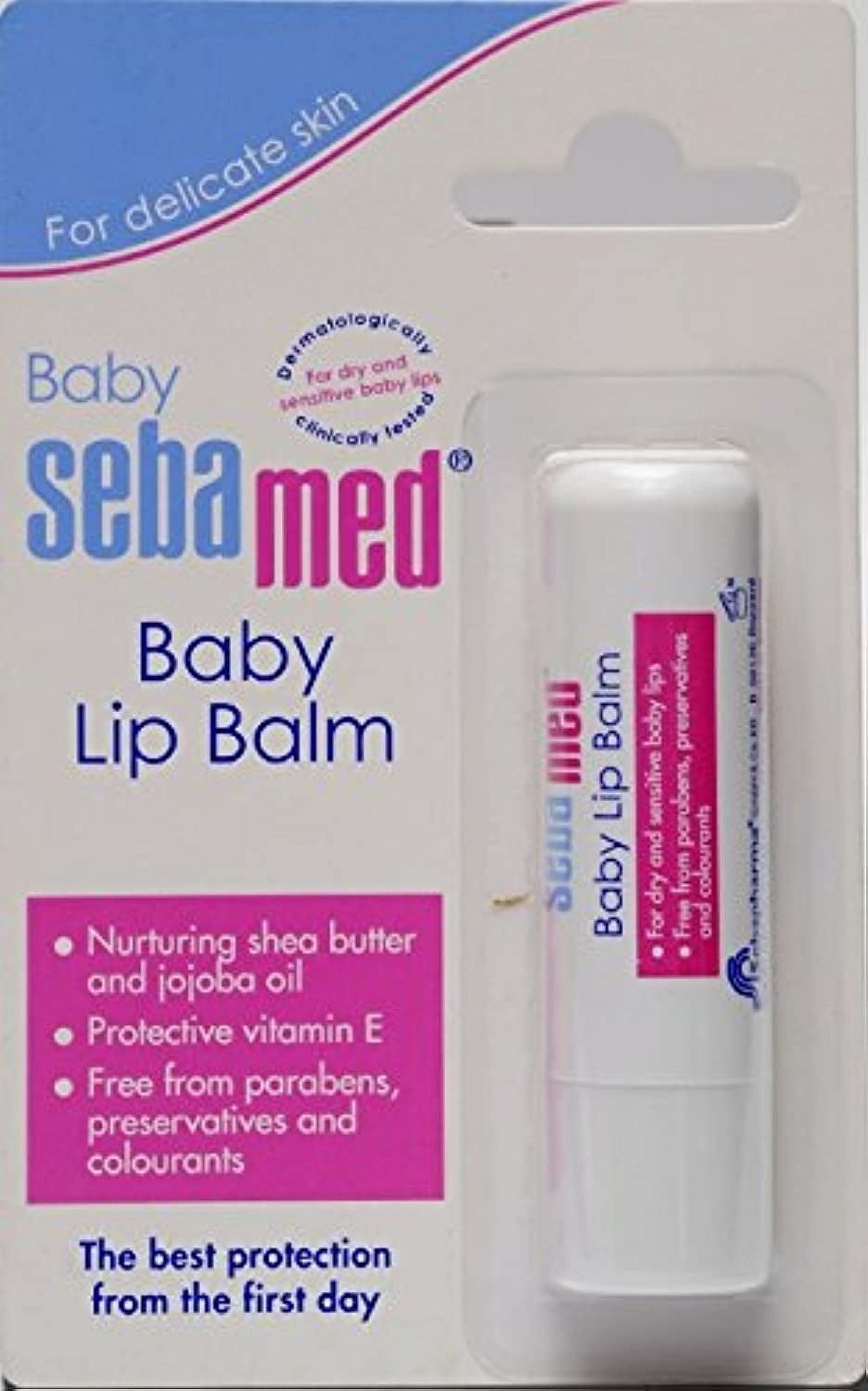 SebaMed Baby LipBalm, 4.8g, White