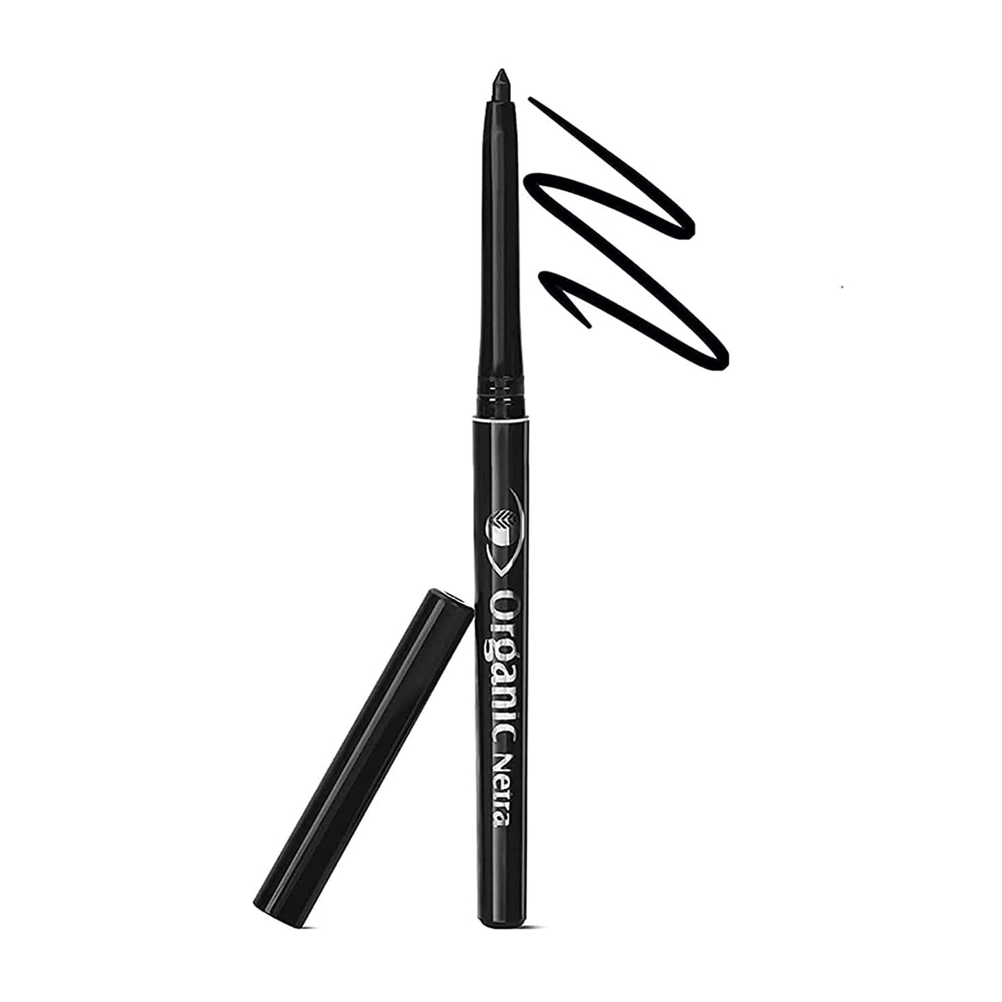 Organic Netra Pure Black Kajal Waterproof, Smudgeproof & Long Lasting Upto 12Hrs Matte Fin