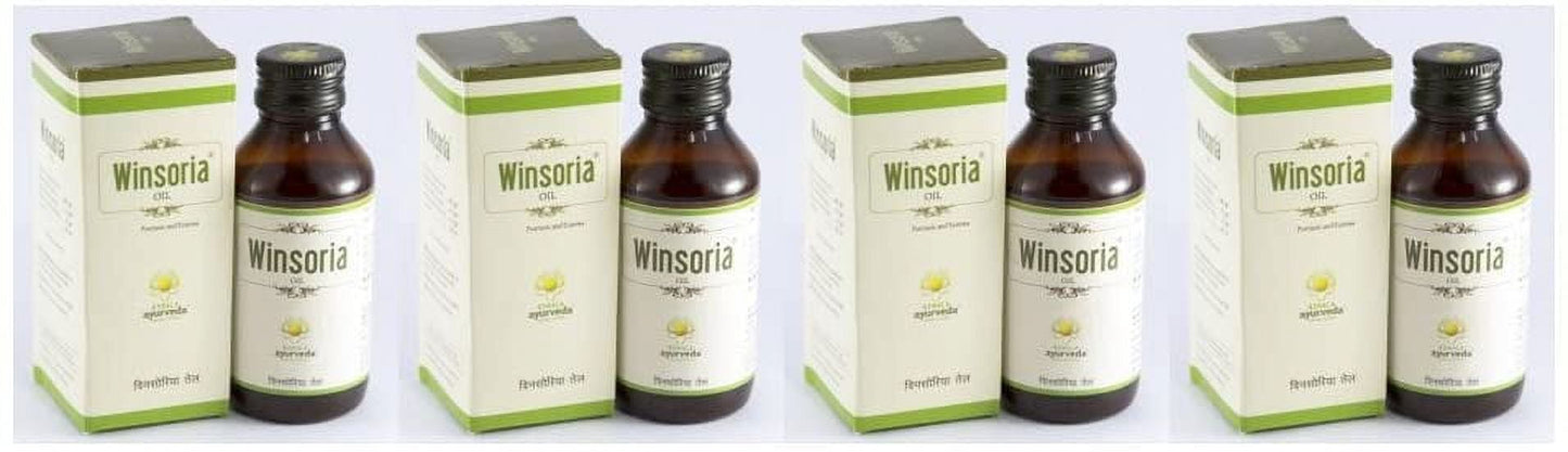 Kerala Ayurveda Winsoria Oil 100ml - Ayurvedic Oil for Psoriasis (Pack of 4)