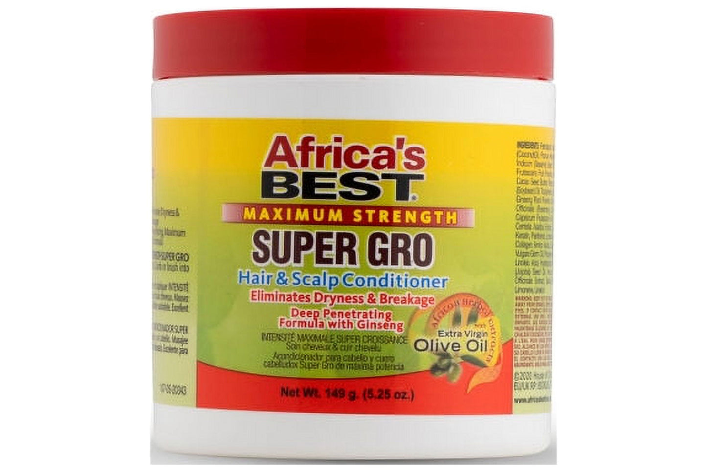 Africa’s Best Maximum Strength Super Gro Hair & Scalp Conditioner, 5.25 oz ., Moisturizi