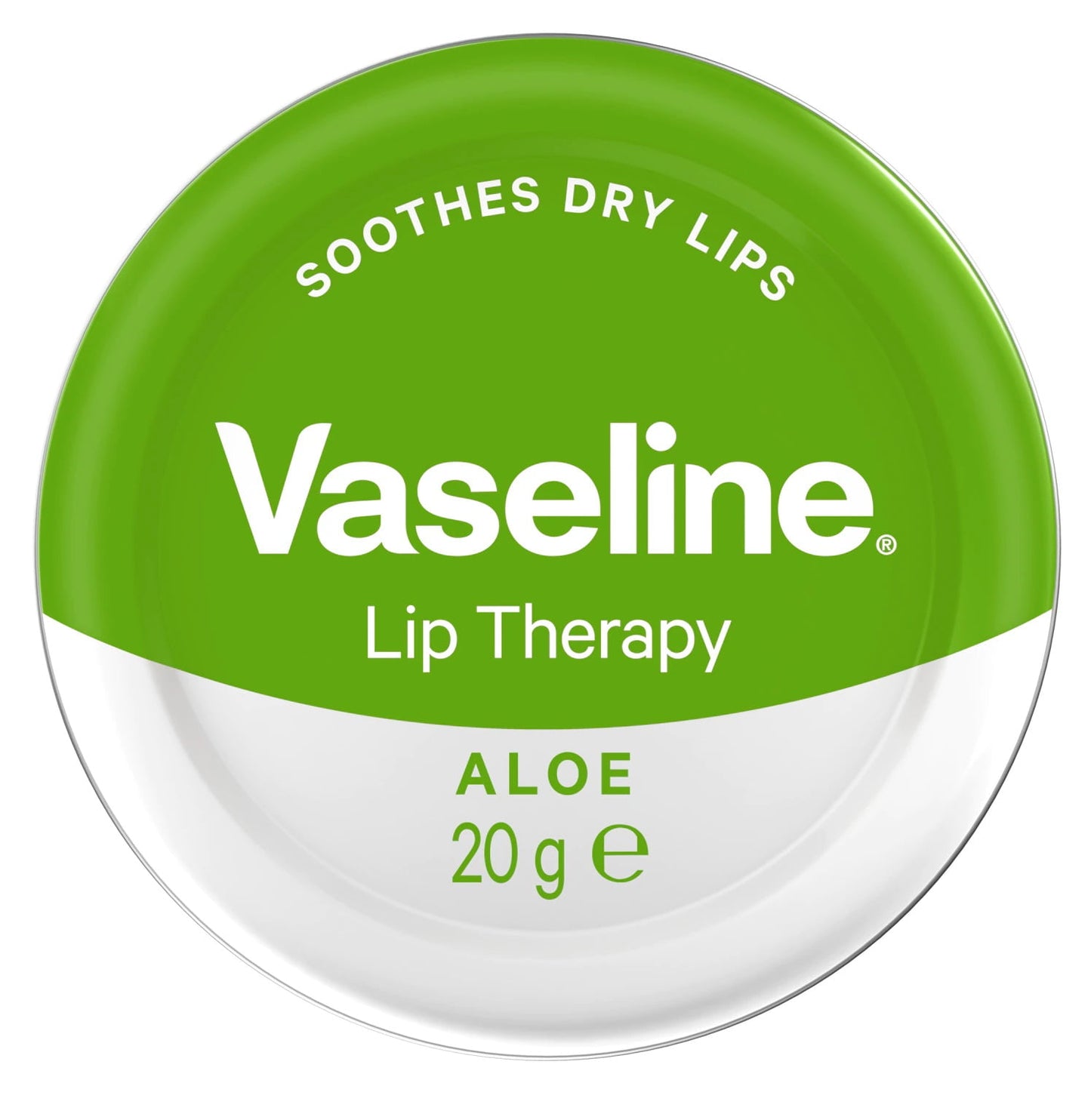 Vaseline Lip Therapy, Soothes Dry Lips, Aloe, 20g