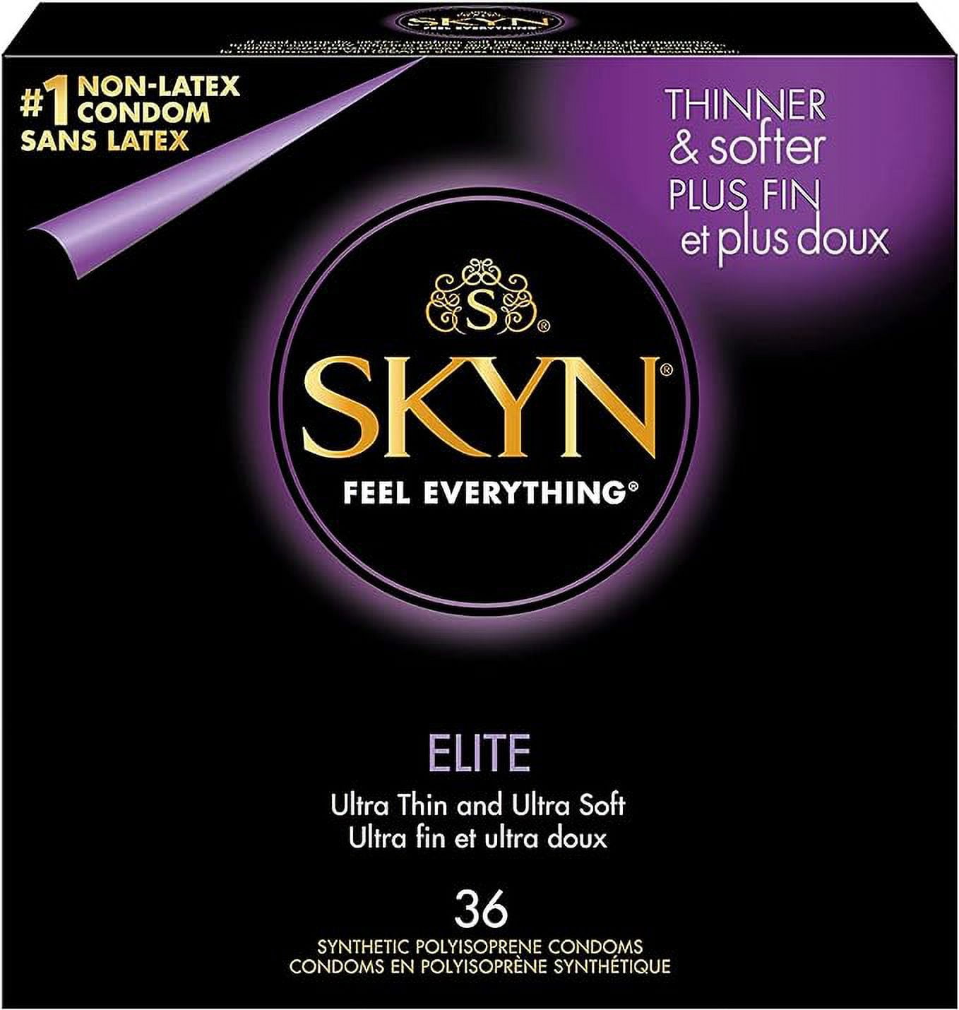 SKYN Elite 36 Count Ultra-Thin, Lubricated Latex-Free Condoms