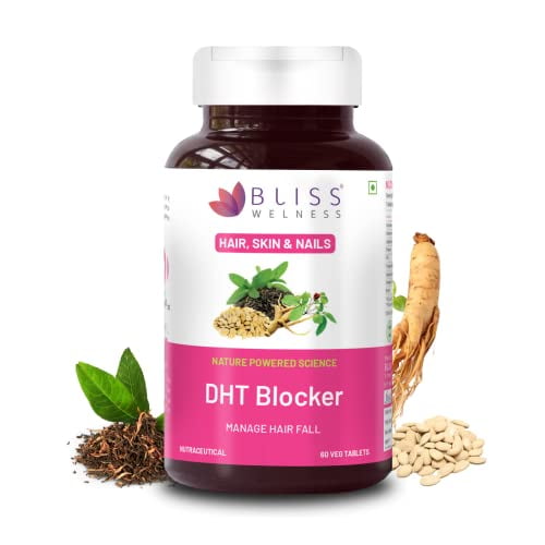Bliss Welness Dht Blocker With Biotin,Pumpkin Seed,Green Tea,Omega 3,Vitamin C,E,B6,Zinc,S