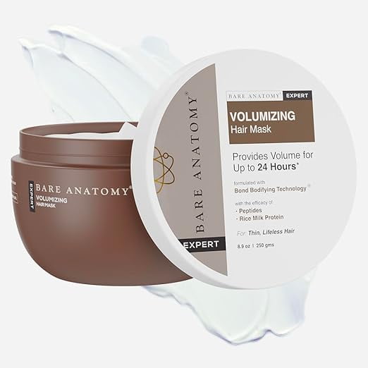 Bare Anatomy Volumizing HairMask | Volume For Upto 24 hrs | Powered By Peptides & Rich Mil