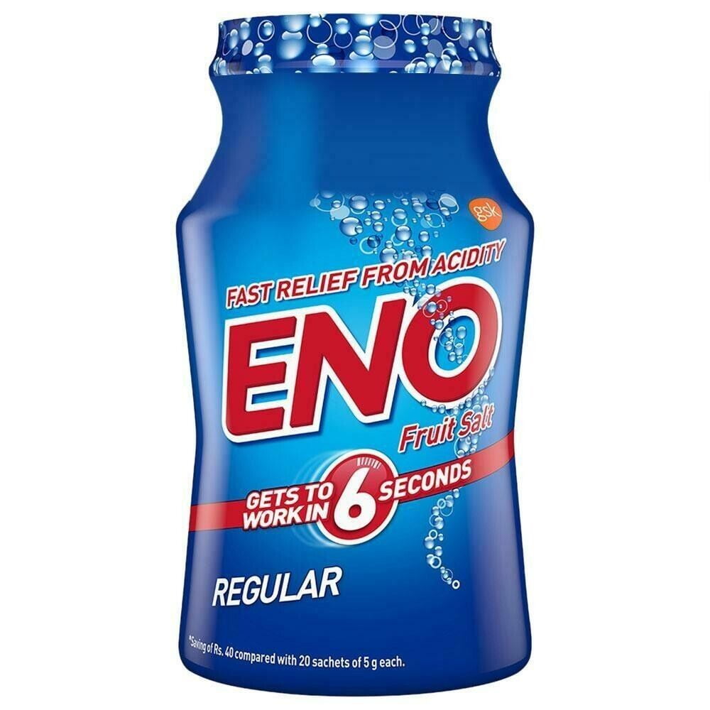 Eno Anti Acid Regular Fruit Salt 100g - Fast Refreshing Relief ping