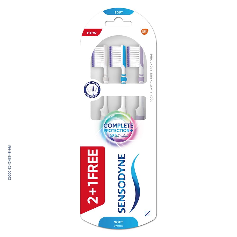 Sensodyne Toothbrush: Complete Protection+ Toothbrush With Flexible Neck For 48% Better Cl