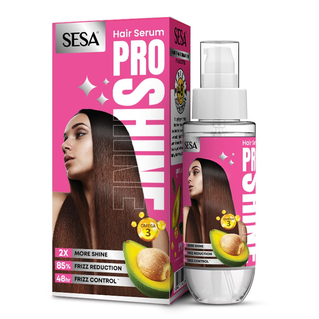 Sesa Pro Shine Hair Serum For Women 2X Shine 48 Hours Frizz Free For Dry Rough Hair, Smoot