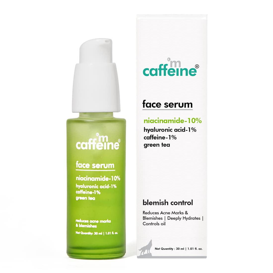 mCaffeine 10 Niacinamide FaceSerum for Acne Prone Skin Oily Skin With Goodness of Hyaluron