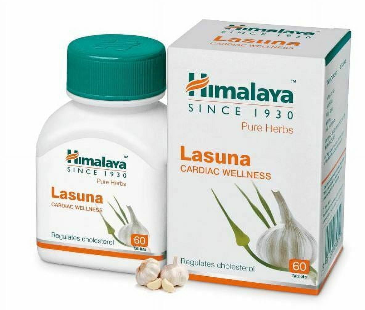 2 X Himalaya Wellness Pure Herbs Lasuna Cardiac Wellness 60 Tablet Free Shipping
