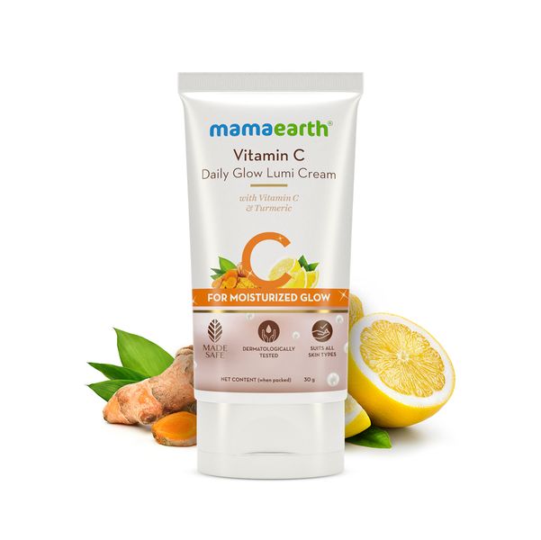 Mamaearth Vitamin C Daily Glow Lumi Cream: Vitamin C & Turmeric, 30
