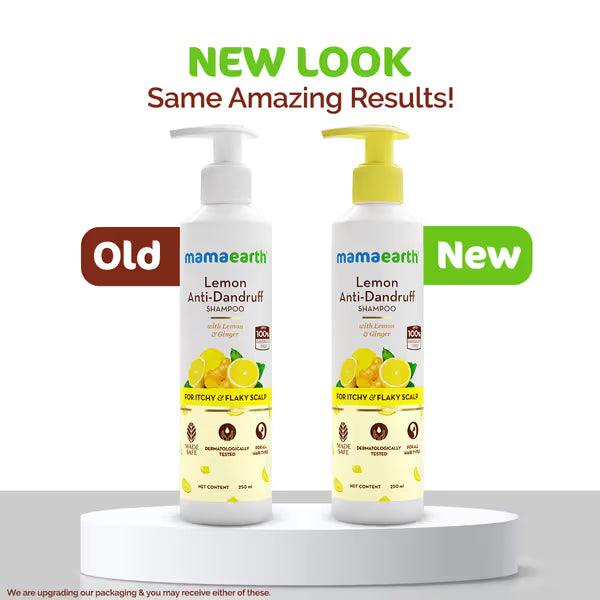 Mamaearth Lemon Anti-Dandruff Shampoo: Lemon & Ginger, 250 ml