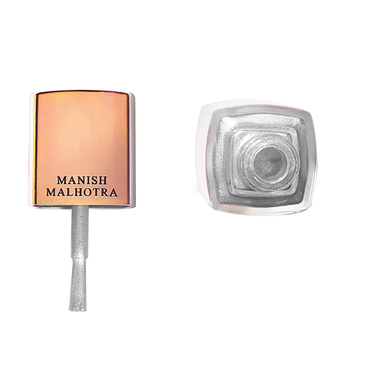 MyGlamm Manish Malhotra Beauty Gel Finish Nail Lacquer-Metallic-Sterling Lace (Silver)-12