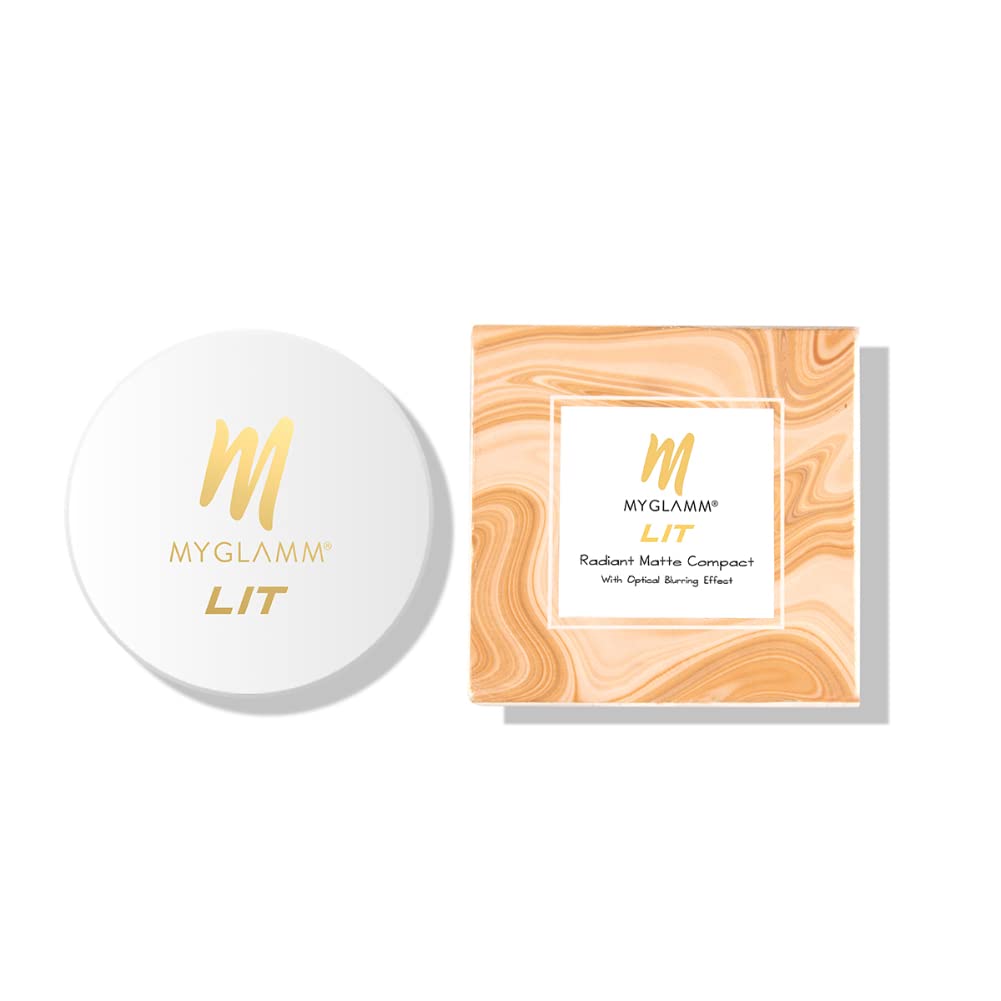 Myglamm Lit Radiant Matte Compact-Snatched, 9G