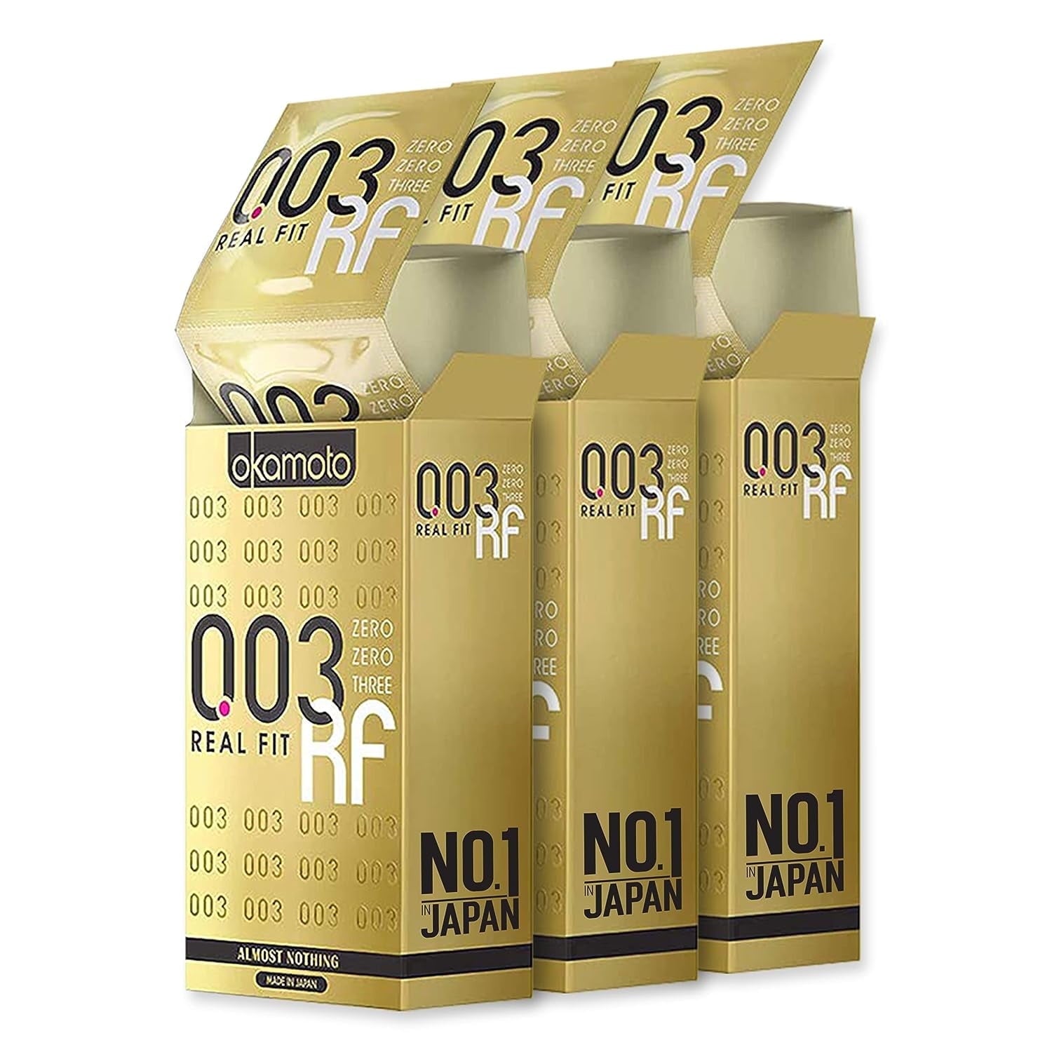 Okamoto Condom | Thin Condoms for Men | Thinnest Premium Snug Fit Condoms | 0.03 mm thin |