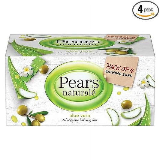 Pears Naturalé Detoxifying Soap Bar, Aloe Vera, 125g (Pack of 4)