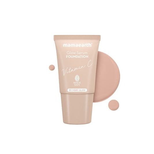 Mamaearth Glow Serum Foundation Mini Tube: Vitamin C & Turmeric, 18