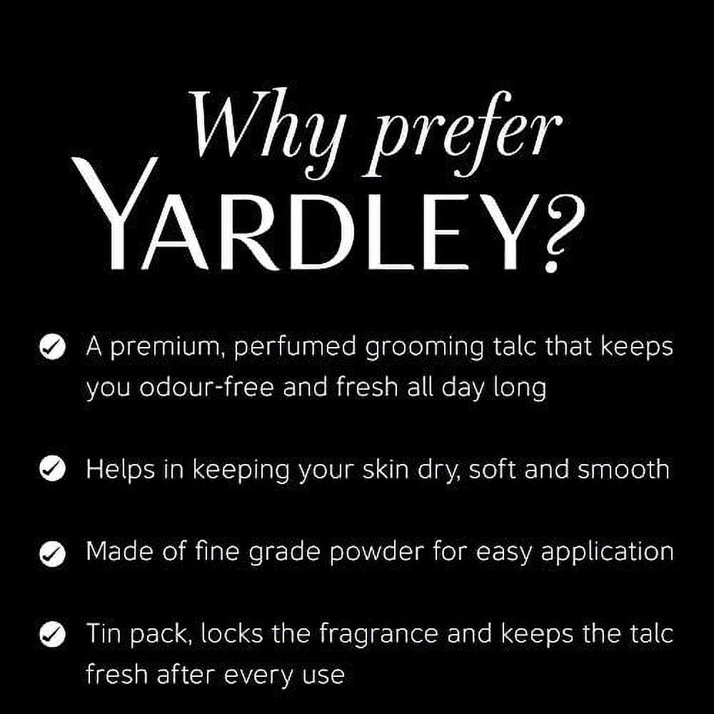 Yardley London gentleman Deodorizing Talc Talcum Powder for Men 100gm