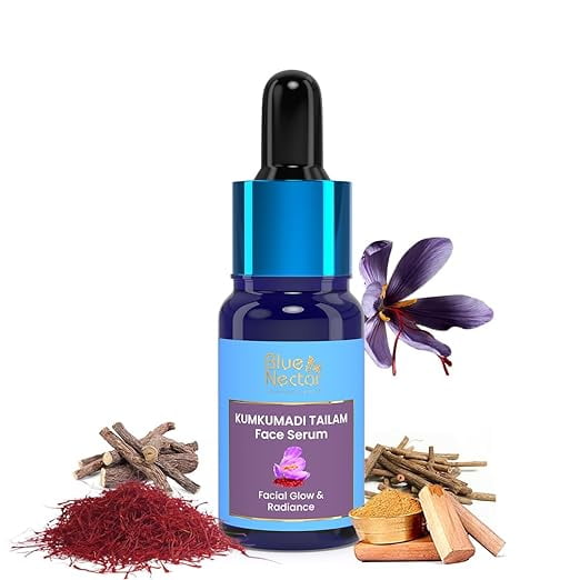 Blue Nectar Kumkumadi Tailam Skin Brightening Face Oil for Glowing Skin 10ml