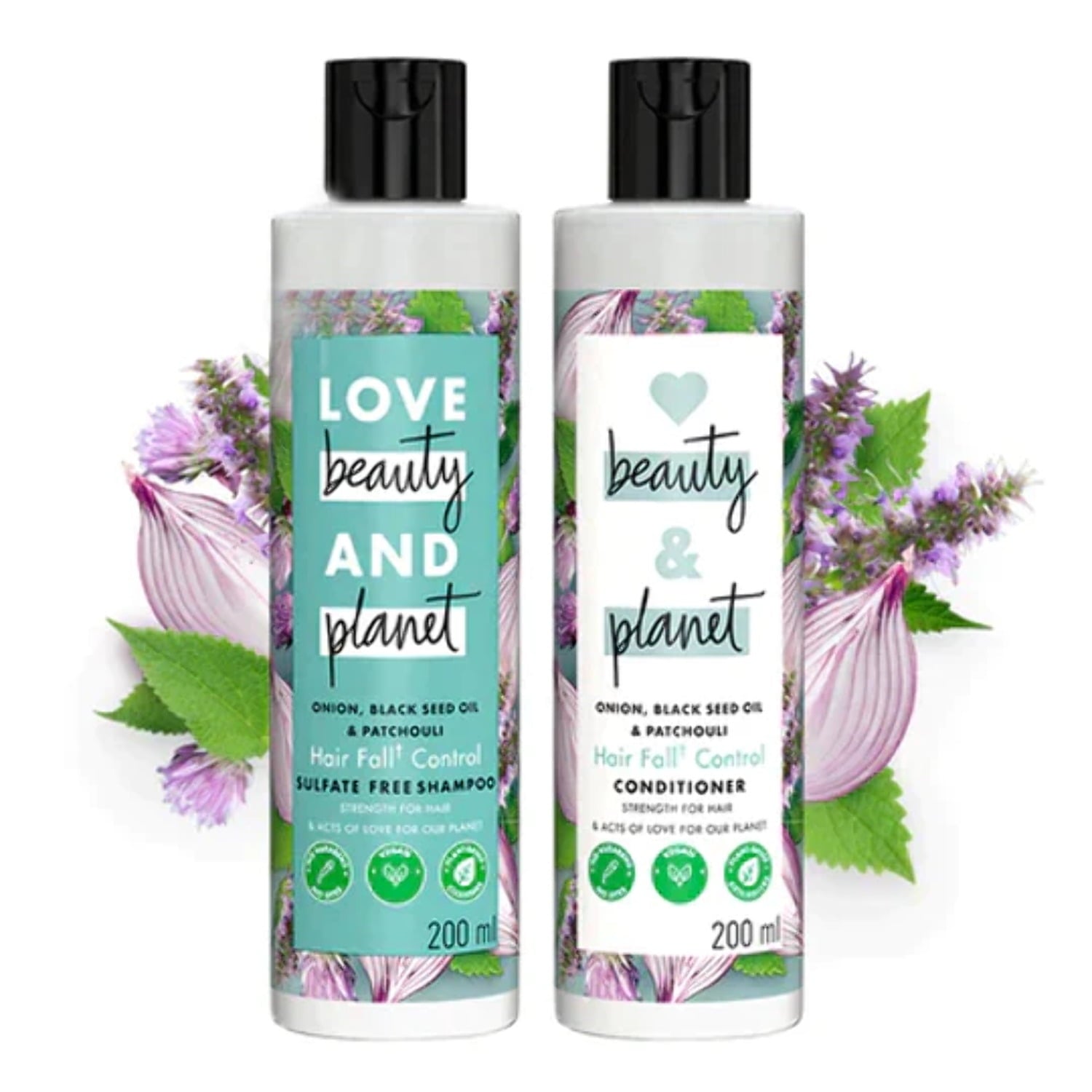 Love Beauty and Planet Onion, Black Seed & Patchouli Hairfall Control Sulfate Free Shampoo