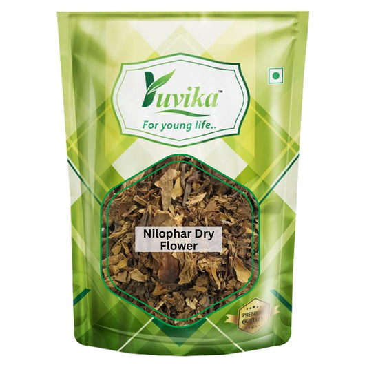Yuvika Nilophar Dry Flower - Neelophar - Nilofer - Nymphaea Alba (400 Grams) (2 Packs Of 2