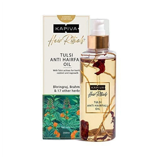Kapiva Tulsi Anti-Hair Fall Oil (200 ml) | Visible Results in 2 Months | 100% Ayurvedic Wi