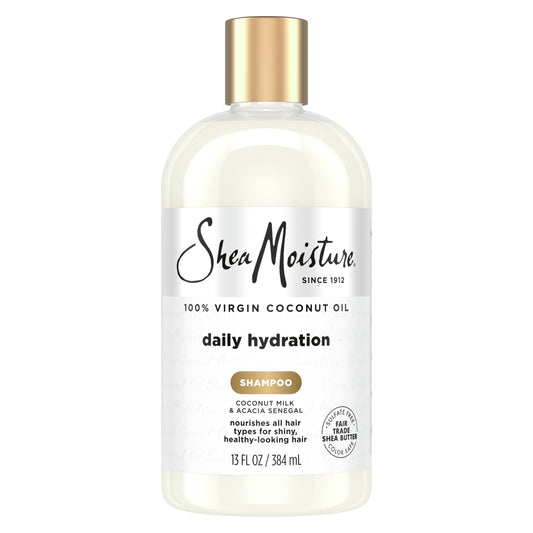 SheaMoisture Daily Hydration Shampoo for All Hair Types, Coconut, 13 fl oz