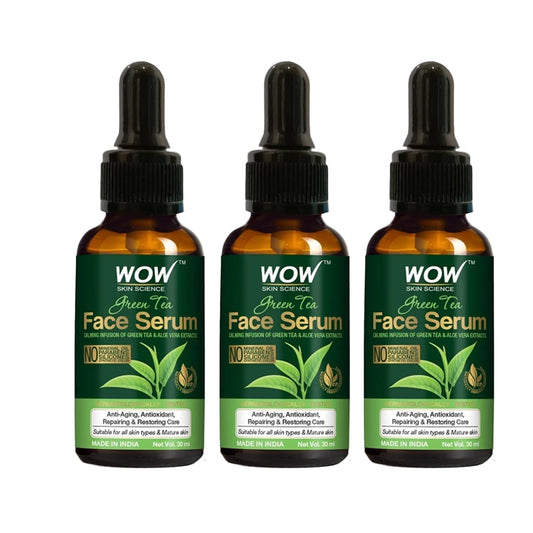 Wow Skin Science Green Tea FaceSerum | Aloe Vera Extract With Pro Vitamin B5 & Vitamin E |