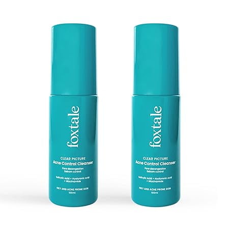 Foxtale- (Pack of 2) 2% Salicylic Acid FaceWash for Oily & Acne Prone Skin with Niacinamid