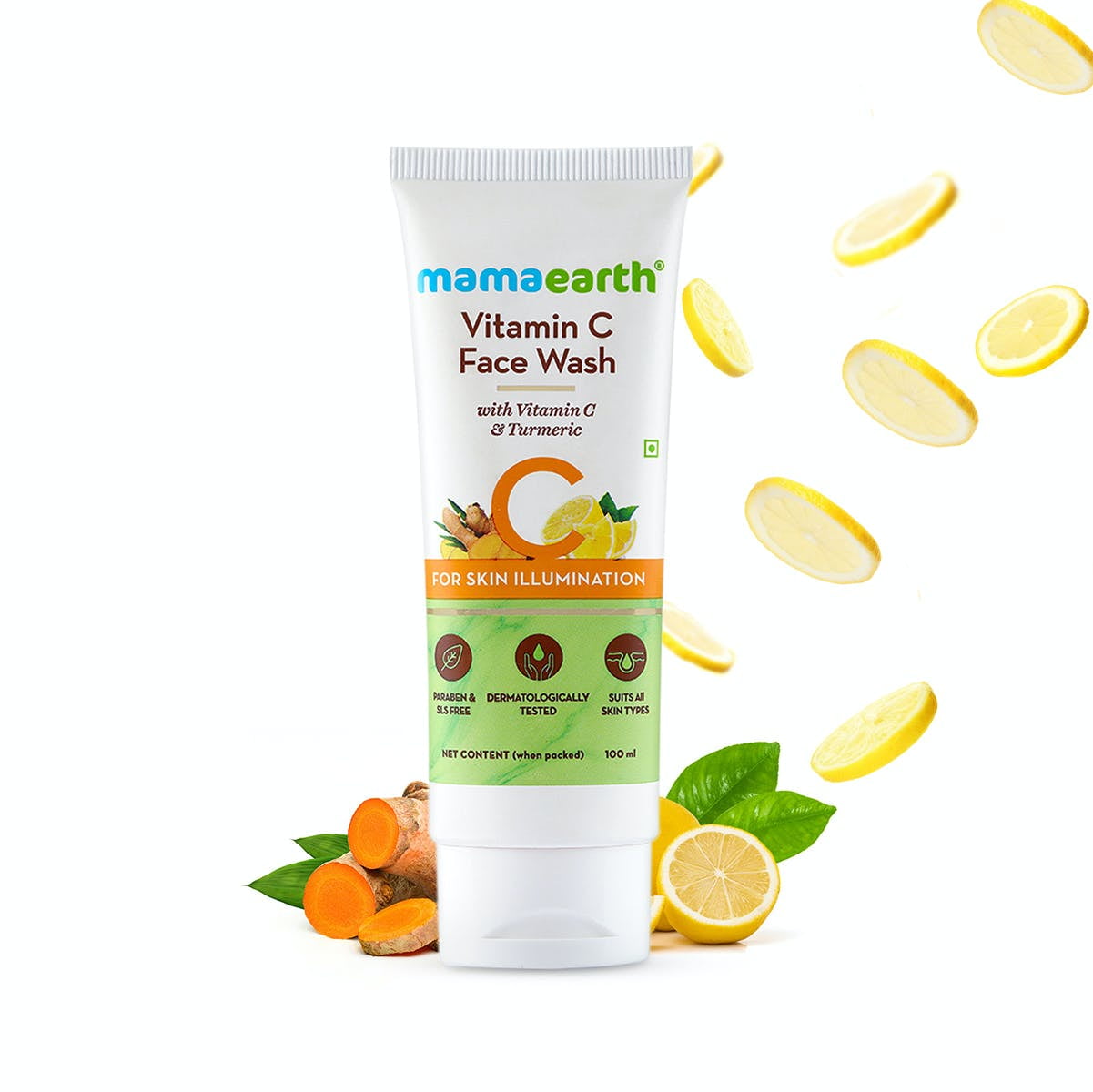 Mamaearth Vitamin C FaceWash with Vitamin C and Turmeric for Skin Illumination - 100ml