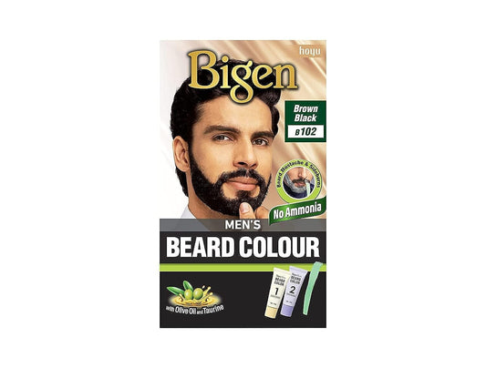 Bigen Menâ€™s Beard Color, 40g â€“ Brownish Black B102 (Pack of 1)