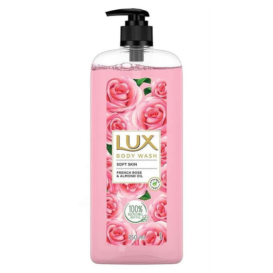 Lux BodyWash Soft Skin French Rose & Almond Oil Super Saver XL Pump Bottle with Long Lasti
