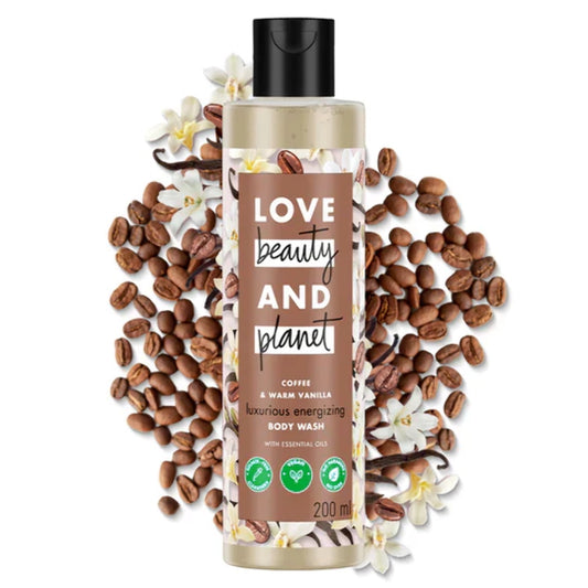 Love Beauty and Planet Coffee & Warm Vanilla Sulfate Free BodyWash (200ml) (Pack of 2)