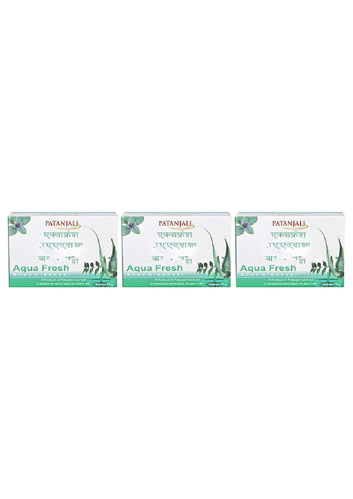 Pack Of 3 - Patanjali Aqua Fresh Body Cleanser - 75 Gm (2.64 Oz)